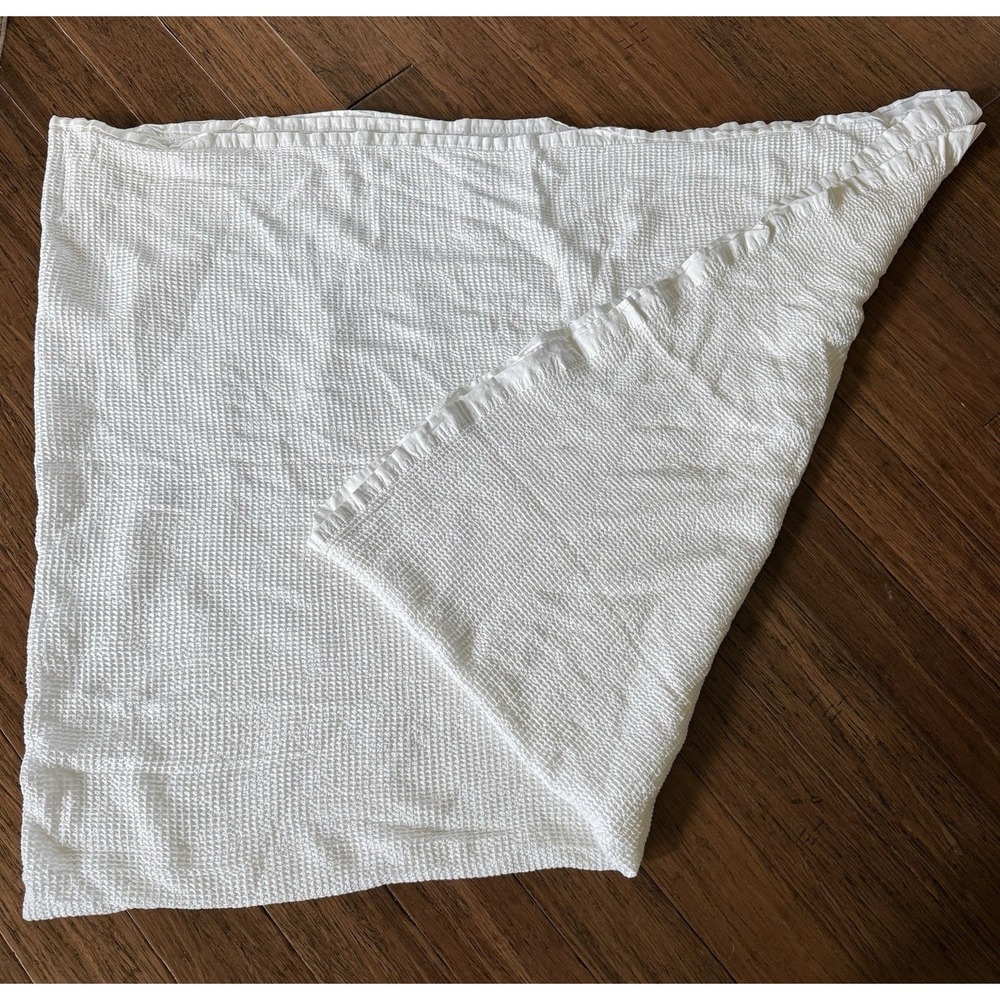 Cozy Earth White KING Size Waffle Blanket Bamboo and Cotton